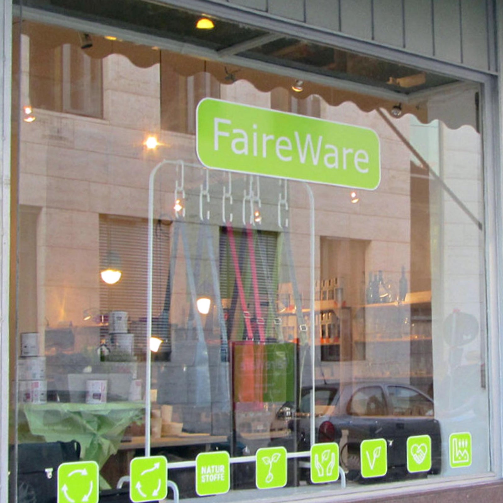 Faire Ware Laden Schaufenster.