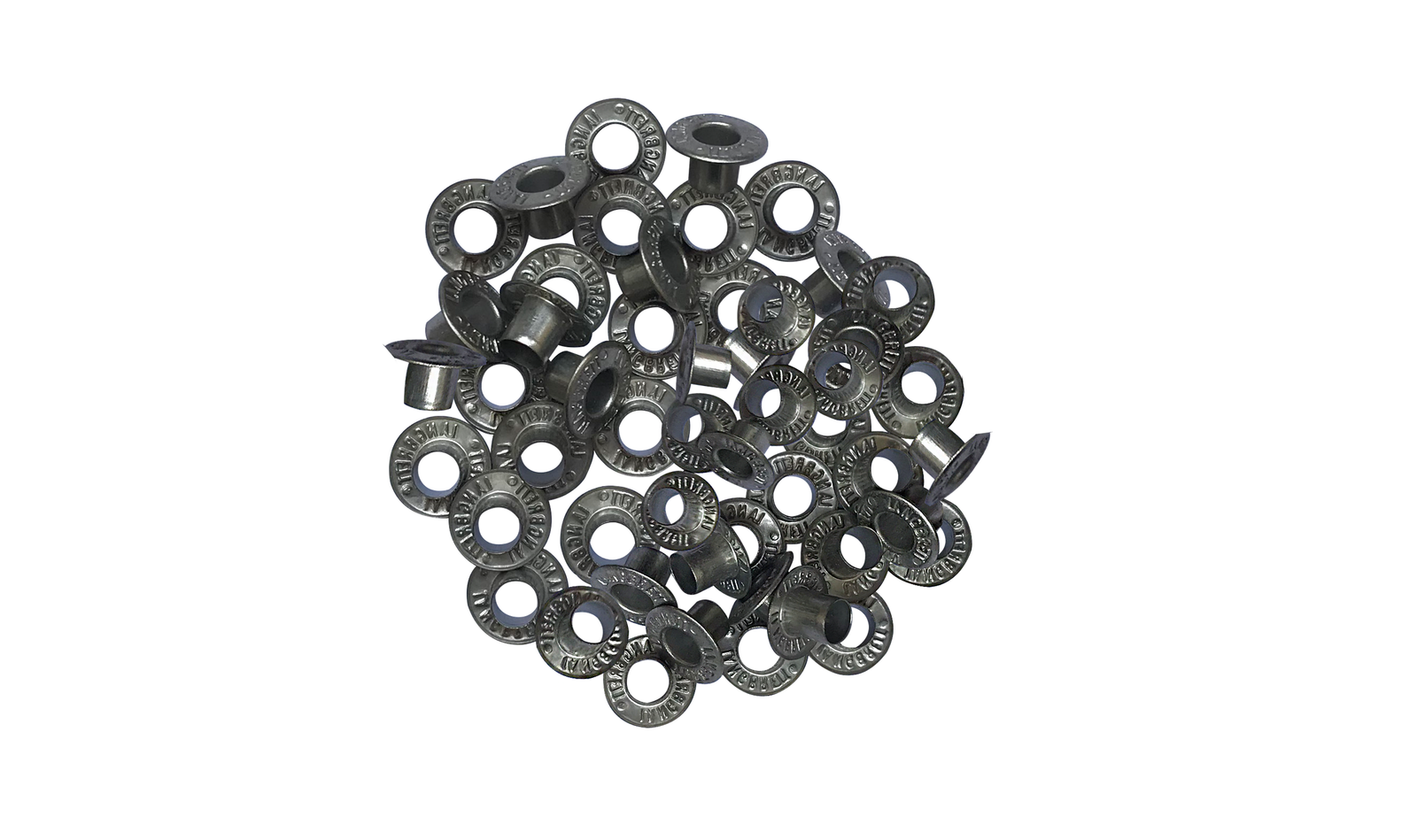 Metall Ösen silbergrau gehäuft 