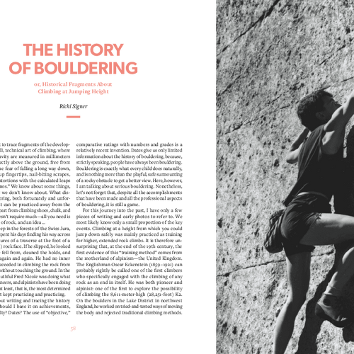 bouldering by bernd zangerl - LANGBRETT