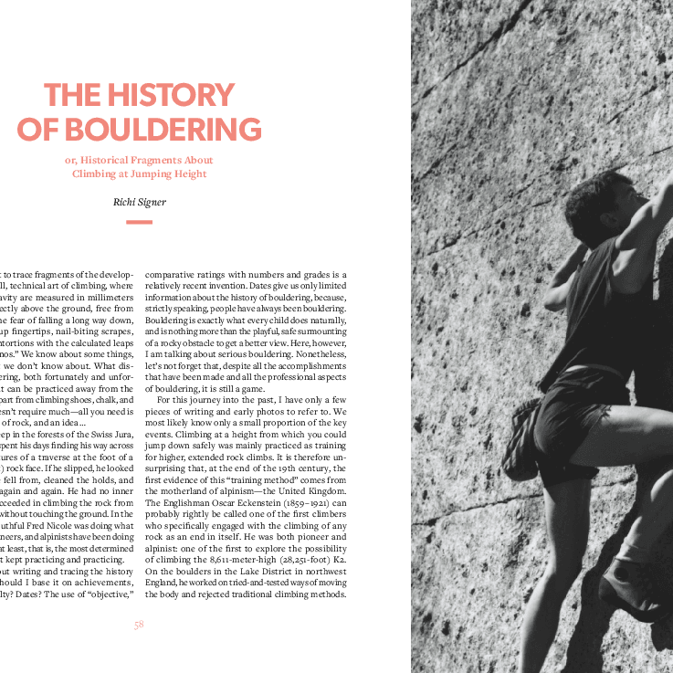 bouldering by bernd zangerl - LANGBRETT