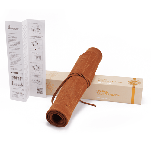reisespiel backgammon deluxe | cognac - LANGBRETT